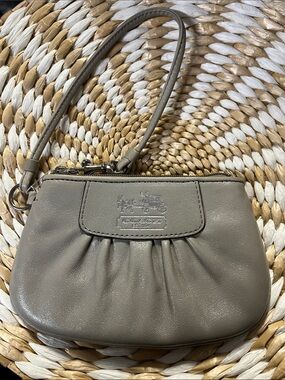 Coach Wristlet Clutch with Pleated Front -